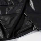 Damen elegante Longblazer aus hochwertigem Kunstleder EB