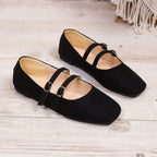 Damen Ballerinas mit verstellbarem Riemendesign und bequemer Sohle EB