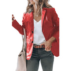 Damen elegante Blazerjacke im zeitlosen Design mit glänzender Oberfläche EB