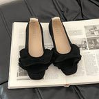 Damen Ballerina-Schuhe mit eleganter Rüschendekoration EB