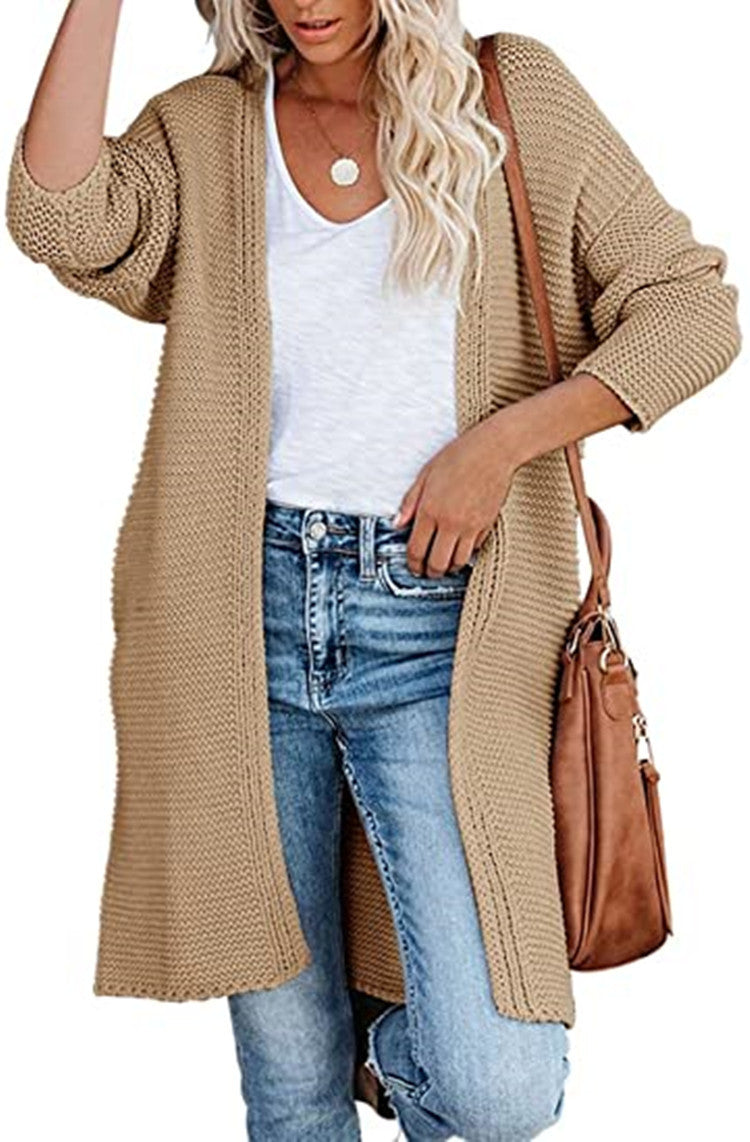 Damen Grobstrickmantel im lässigen Oversized-Stil EB
