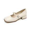 Damen Ballerinas mit elegantem Riemchen und modischem Blockabsatz EB