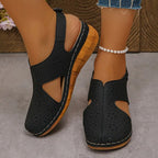 Damen Bequeme Clogs mit durchbrochenem Design und anatomischem Fußbett EB