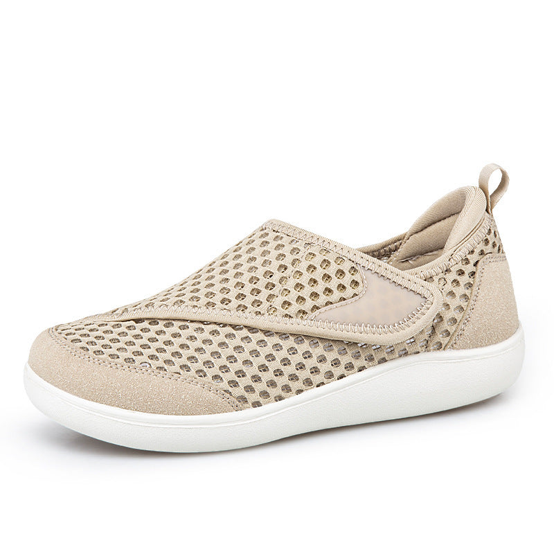 Unisex nan atmungsaktiver Netz-Slipper mit verstellbarem Klettverschluss und viskoelastischem Fußbett EB