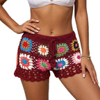 Damen-Häkel-Strandshorts