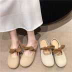 Damen Bequeme Mules mit dekorativem Schleifen-Detail EB