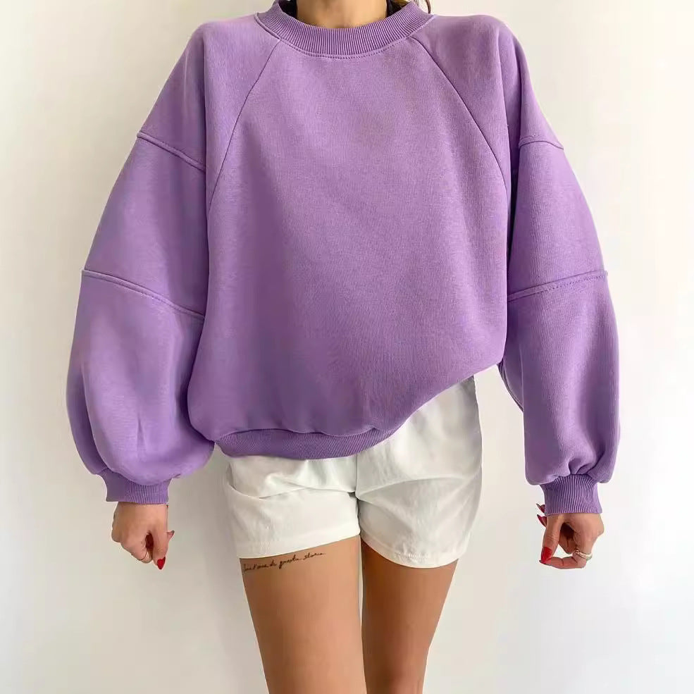 Damen-Loungewear-Set: Oversized-Sweatshirt und Radlerhose