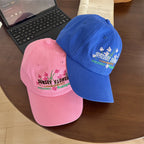 Damen-Baseballkappe mit Blumenstickerei