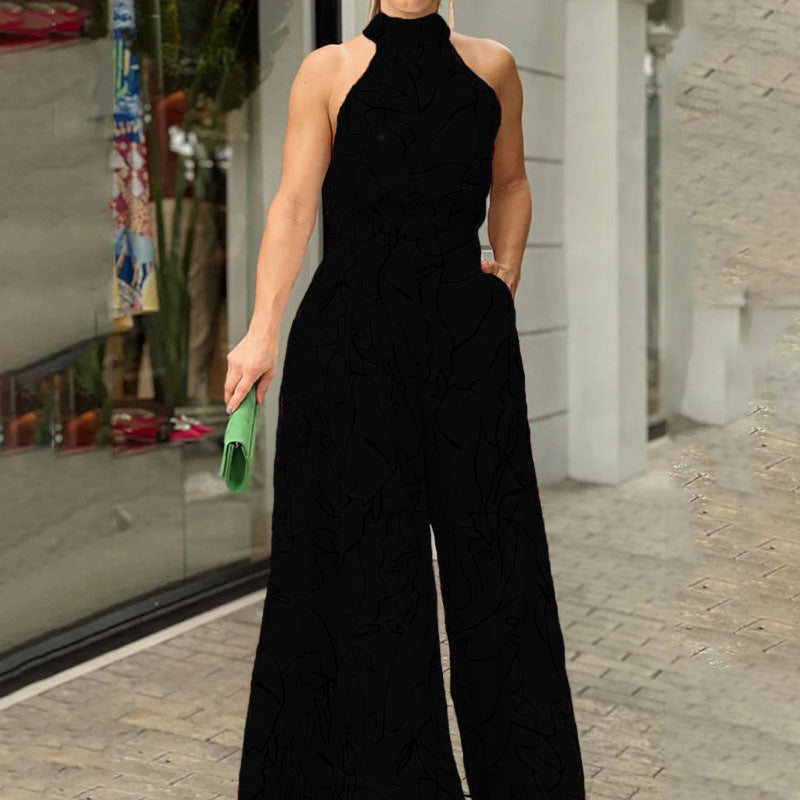 Eleganter Jumpsuit mit Stehkragen und Ballonärmeln