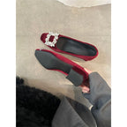 Damen elegante Flachschuhe mit funkelndem Strassbesatz EB