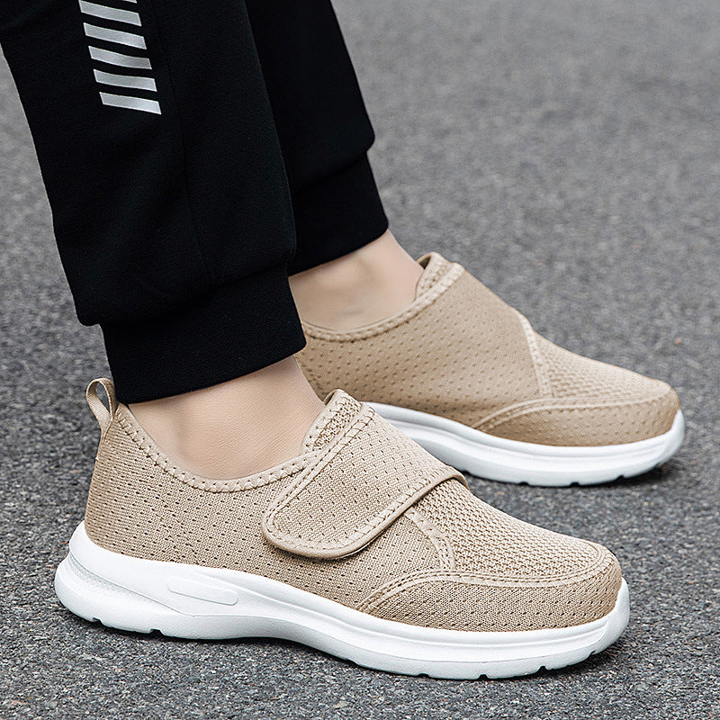 Damen Bequeme Slip-On Freizeitschuhe mit verstellbarem Klettverschluss EB