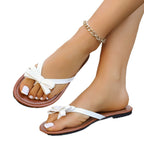 Damen Badesandalen mit eleganter Schleifenapplikation EB