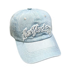 Damen-Kappe aus Distressed-Denim