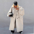 Damen Oversized Trenchcoat mit kreativem Schnitt und einzigartigen Details EB
