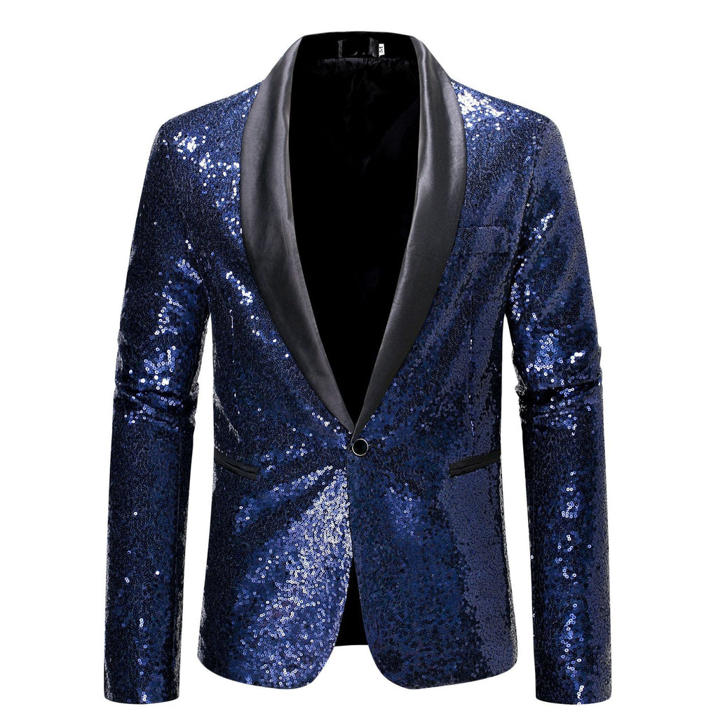 Damen Glamouröser Pailletten Blazer EB