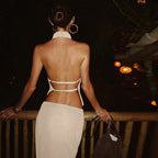 Damen elegantes Wickeloberteil und Rock Set EB