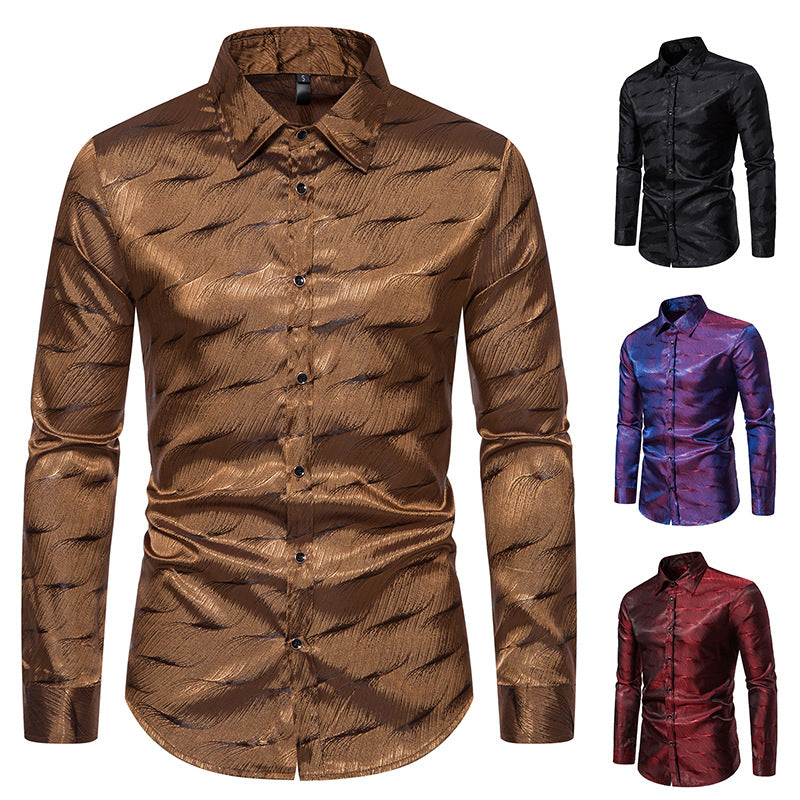 Herren Elegantes Hemd mit einzigartigem Strukturdesign EB