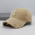 Herren-Denim-Cap mit Distressed-Optik