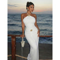 Damen Elegantes Abendkleid mit Neckholder-Design und figurbetonter Silhouette EB