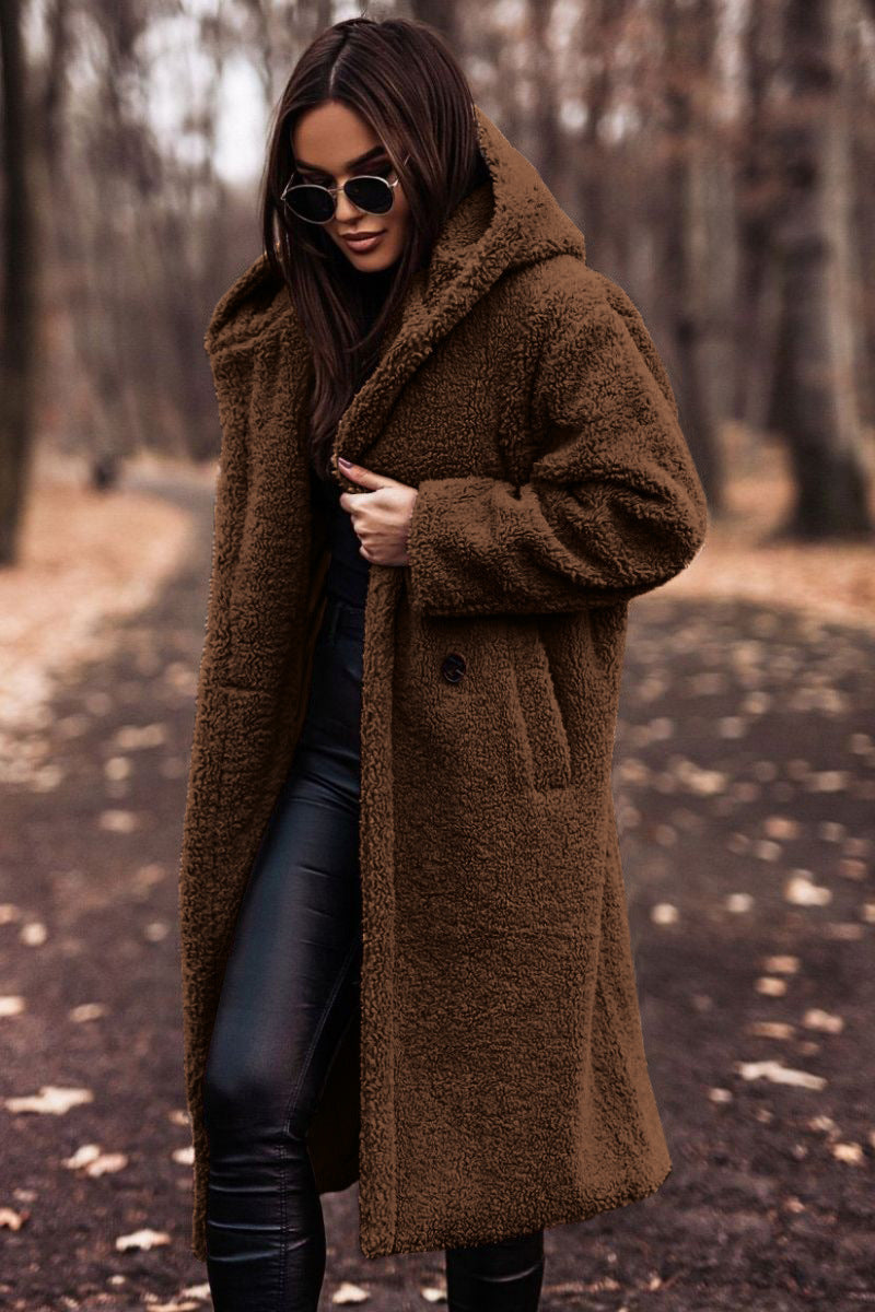 Damen kuschiger Teddy-Mantel EB