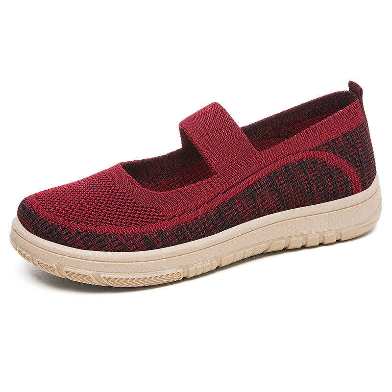 Damen Bequeme und atmungsaktive Freizeitschuhe mit elastischem Riemen EB