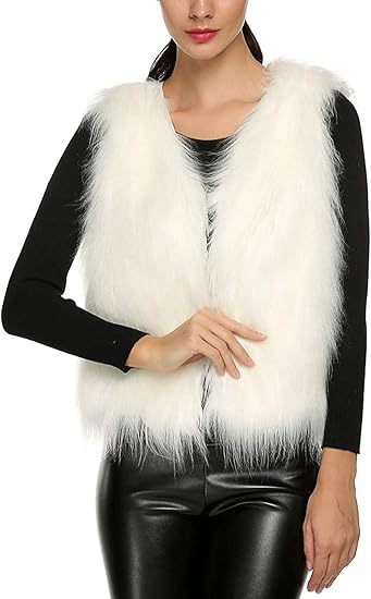 Damen Elegante Kunstpelzweste mit modernem Schnitt EB