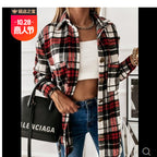 Damen Karomuster Überhemdjacke EB