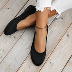 Damen bequeme Ballerinas aus elastischem Gewebe mit formschöner Sohle EB