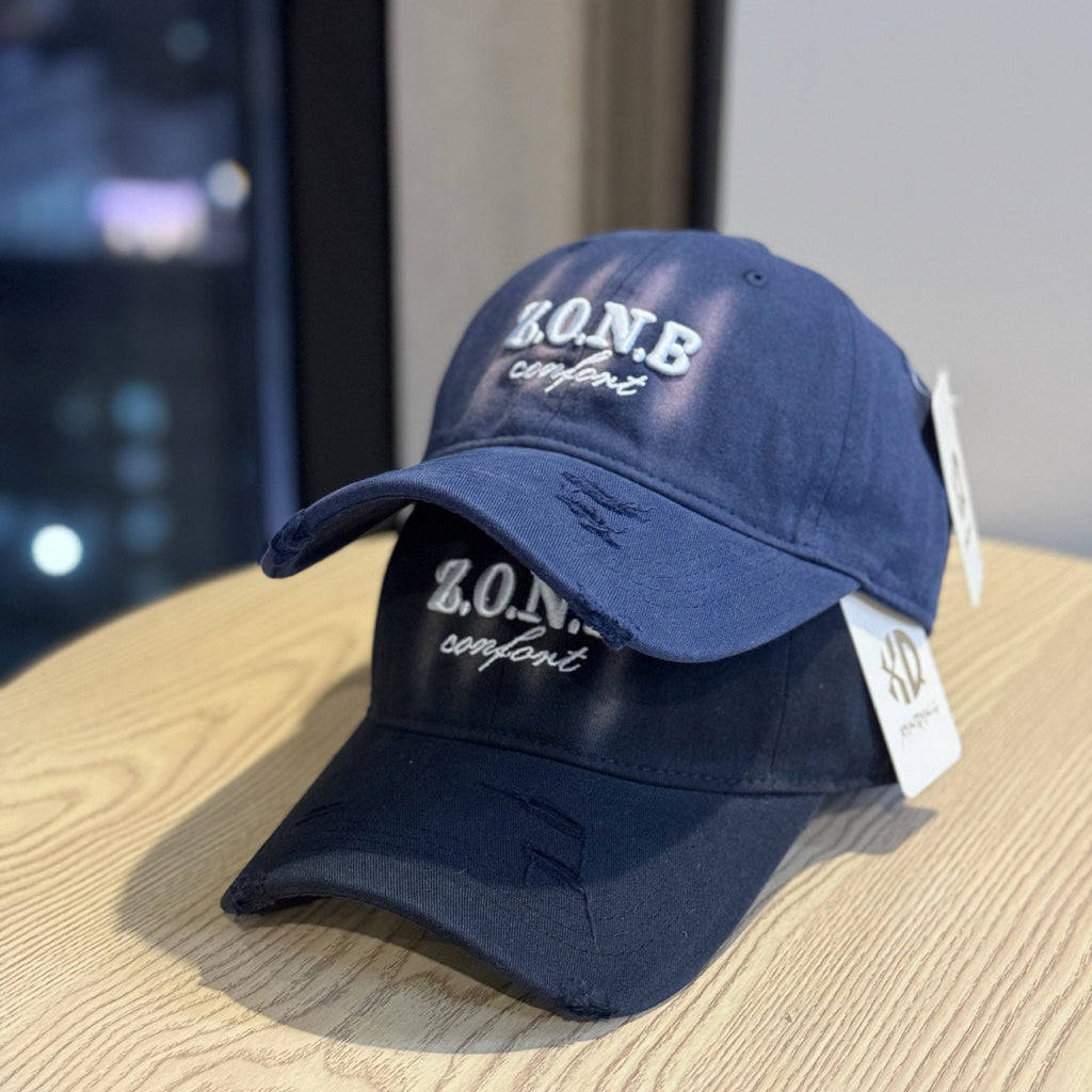 Unisex Distressed-Baumwoll-Baseballcap