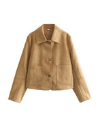 Damen Dünne Wildlederjacke EB