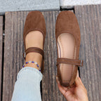 Damen Bequeme Ballerinas mit verstellbarem Riemchen EB