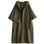 Damen Oversized Kapuzenmantel mit praktischen Taschen EB
