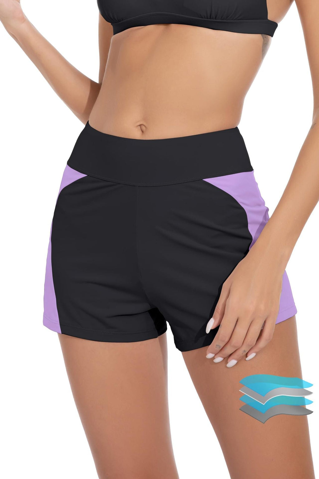 Damen-Sport-Badeshorts mit elastischem Bund