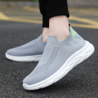 Damen Bequeme Slip-On Laufschuhe mit elastischem Obermaterial EB