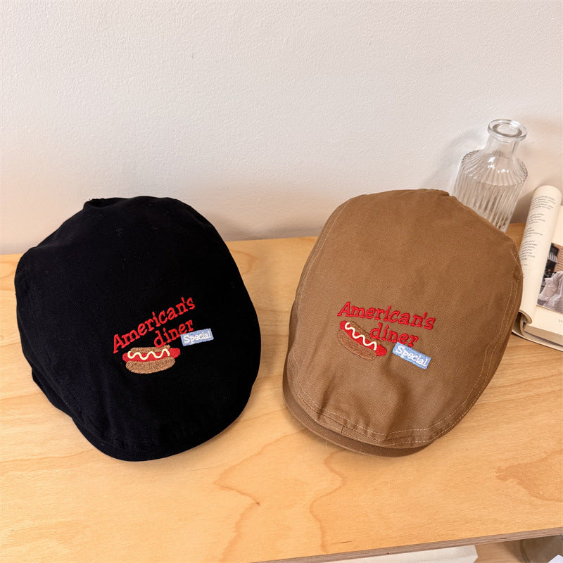 Bestickte lässige Newsboy-Kappe für Herren