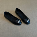 Damen Ballerinas mit luxuriösem Steg und markantem Logo EB