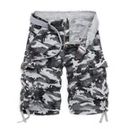 Herren Camo Cargo-Shorts mit mehreren Taschen und verstellbarem Bund EB