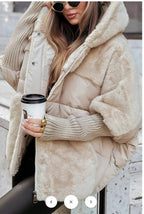 Damen Fleece-Wendejacke mit voluminösem Schnitt und hohem Kragen EB