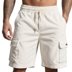 Herren-Cordshorts mit Cargo-Taschen und Kordelzug