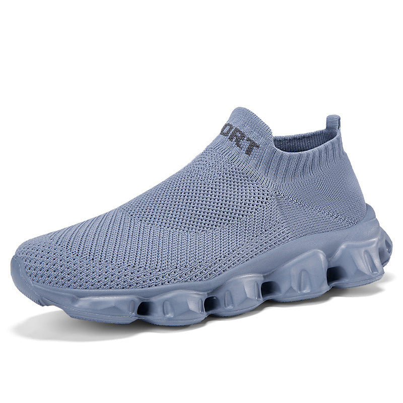 Unisex nan nahtloser Strick-Slip-On mit sockenähnlichem Schaft und skulpturierter Dämpfungssohle EB