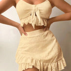 Damen Crop-Top und Rock-Set EB