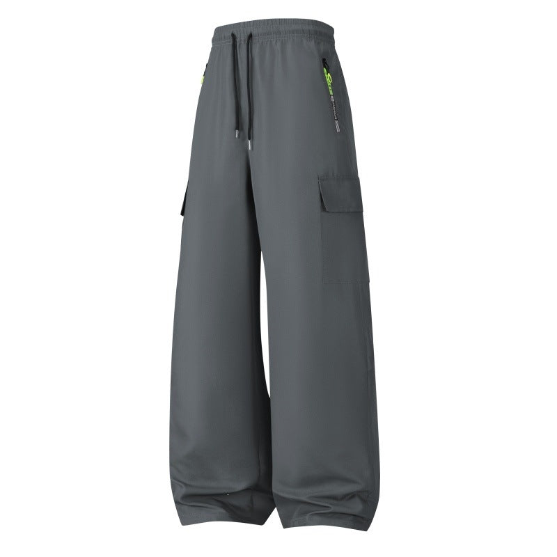 Herren Cargo-Shorts mit elastischem Bund, Kordelzug und Reißverschlusstaschen