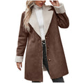 Damen kuscheliger Oversized-Mantel mit schickem Kragen EB