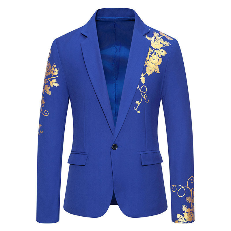 Damen Eleganter Blazer mit floralem Design und seidigem Finish EB