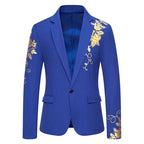 Damen Eleganter Blazer mit floralem Design und seidigem Finish EB