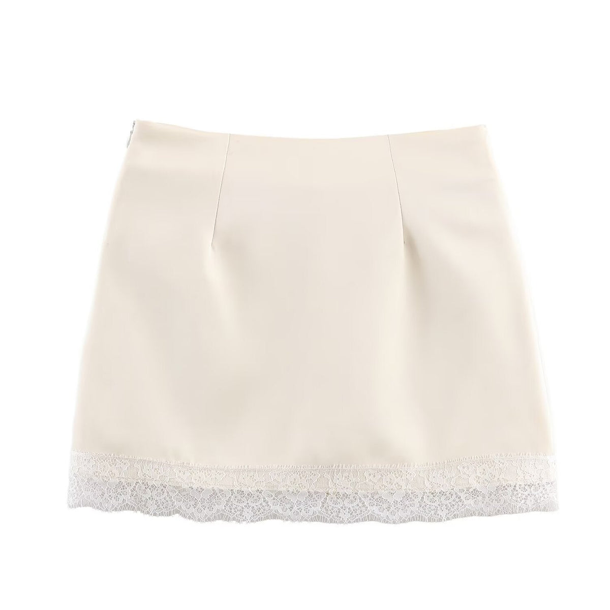 Damen eleganter Rock mit Spitzenbesatz EB