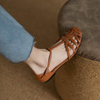 Damen Bequeme Sandalen mit offenem Zehenbereich und elegantem Riemchen-Design EB