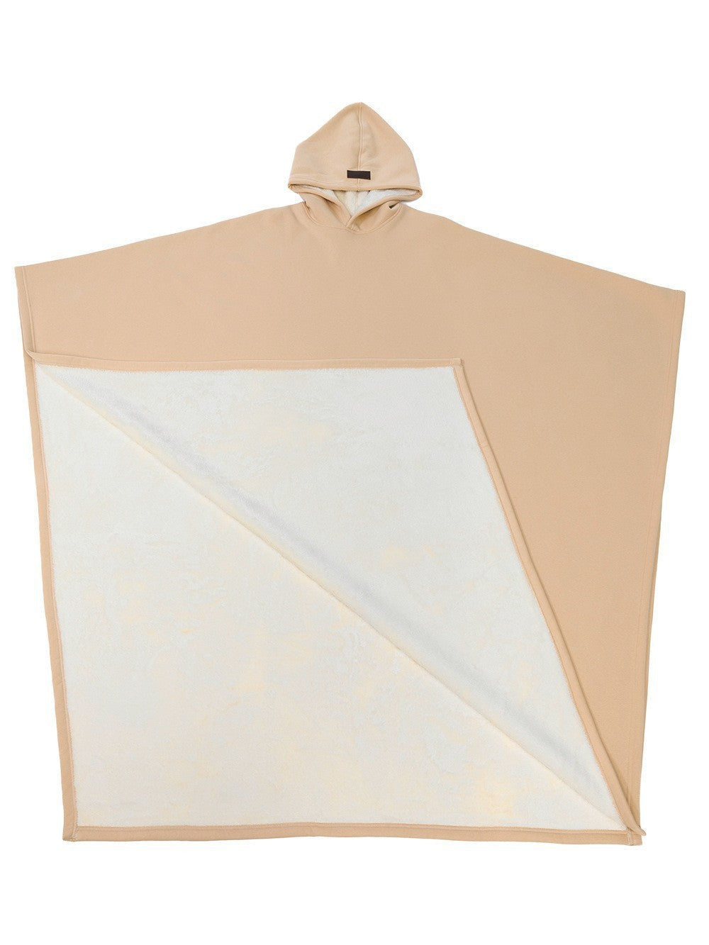 Damen kuscheliger Kapuzenponcho aus weichem Mikrofleece EB