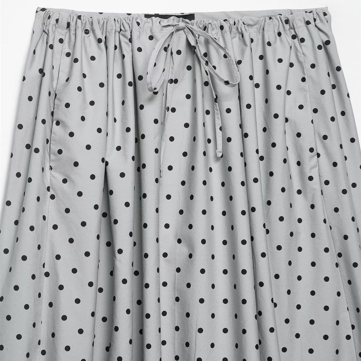 Damen Midi-Rock mit verspieltem Punkte-Design und elastischem Taillenzug EB