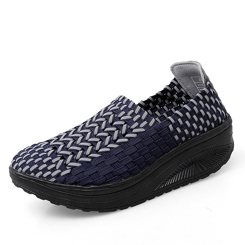 Damen Sportliche Slipper mit atmungsaktivem Netzgewebe und rutschfester Sohle EB